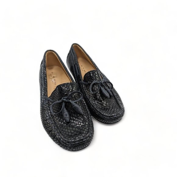 Medium Shoes - WIRTH 6.5M Mcassin Loafer Tassels Genuine Leather Black Arch Support Comfort
